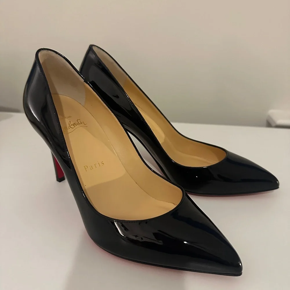 Christian Louboutin Glossy Black Heels - Picture 3 of 15